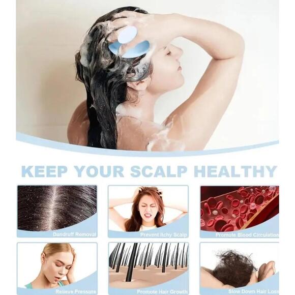 Silicon (Shampoo Brush)-(Scalp Massager)-(Pink)-(New)-$10.00 - Picture 2 of 6